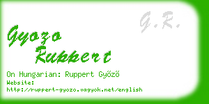 gyozo ruppert business card