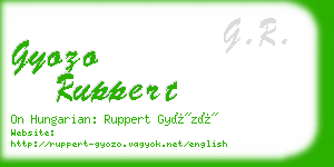 gyozo ruppert business card